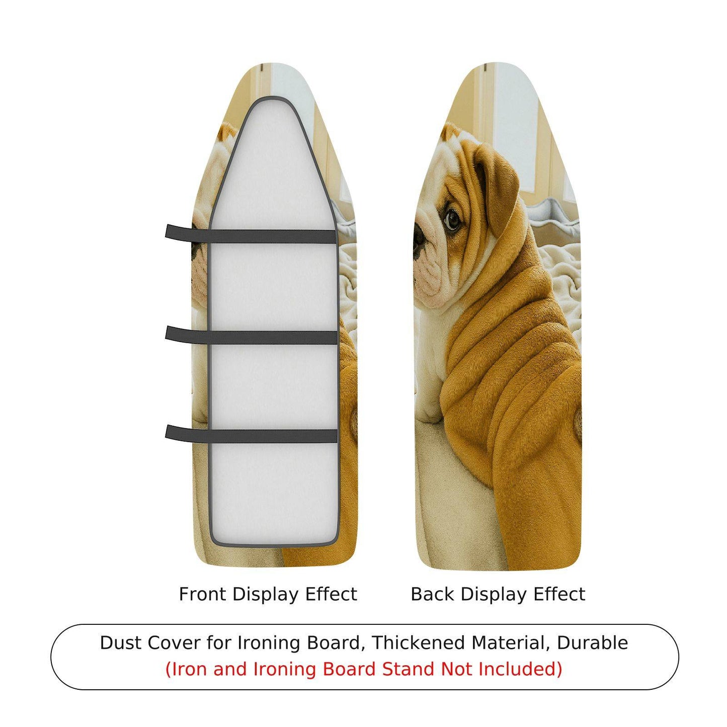 1-Piece Dog Beige Cozy Ironing Board Cover, Universal Size, Without Board