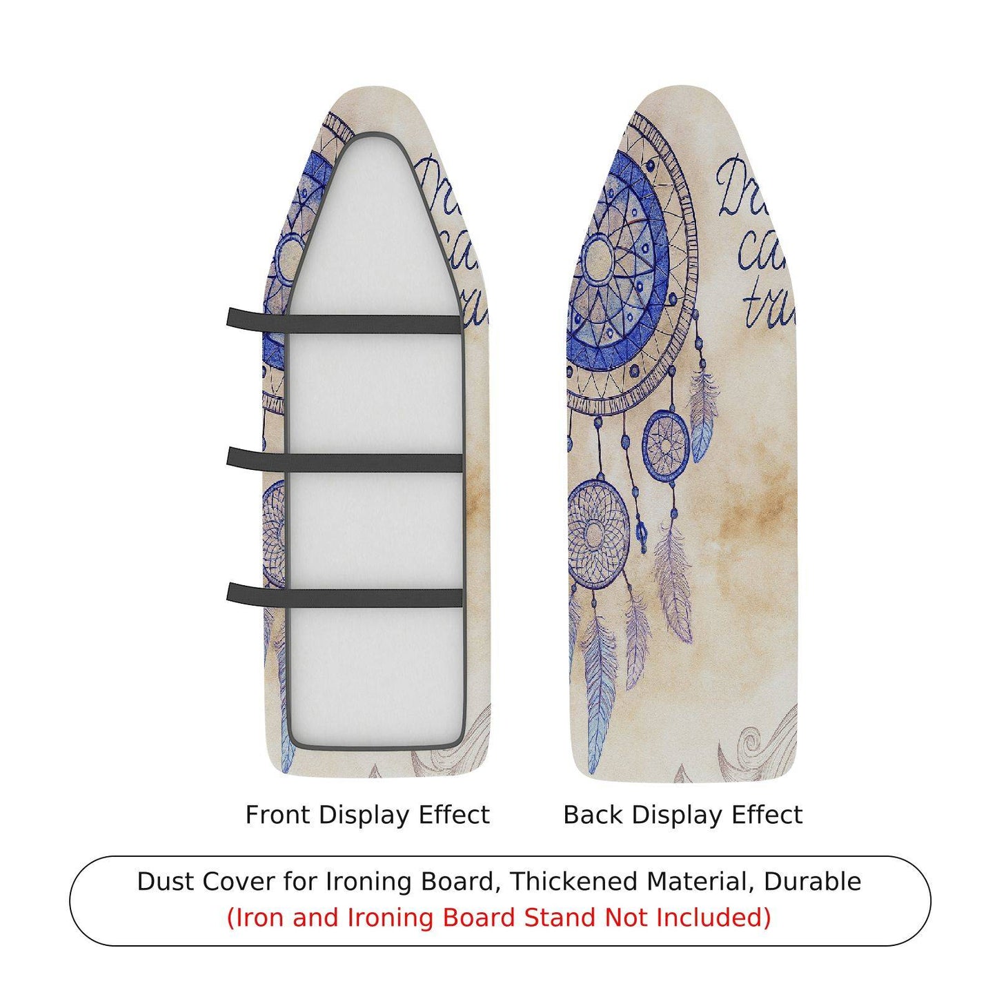 1-Piece Feather Dreamcatcher Beige Ironing Board Cover, Universal Size, Without Board