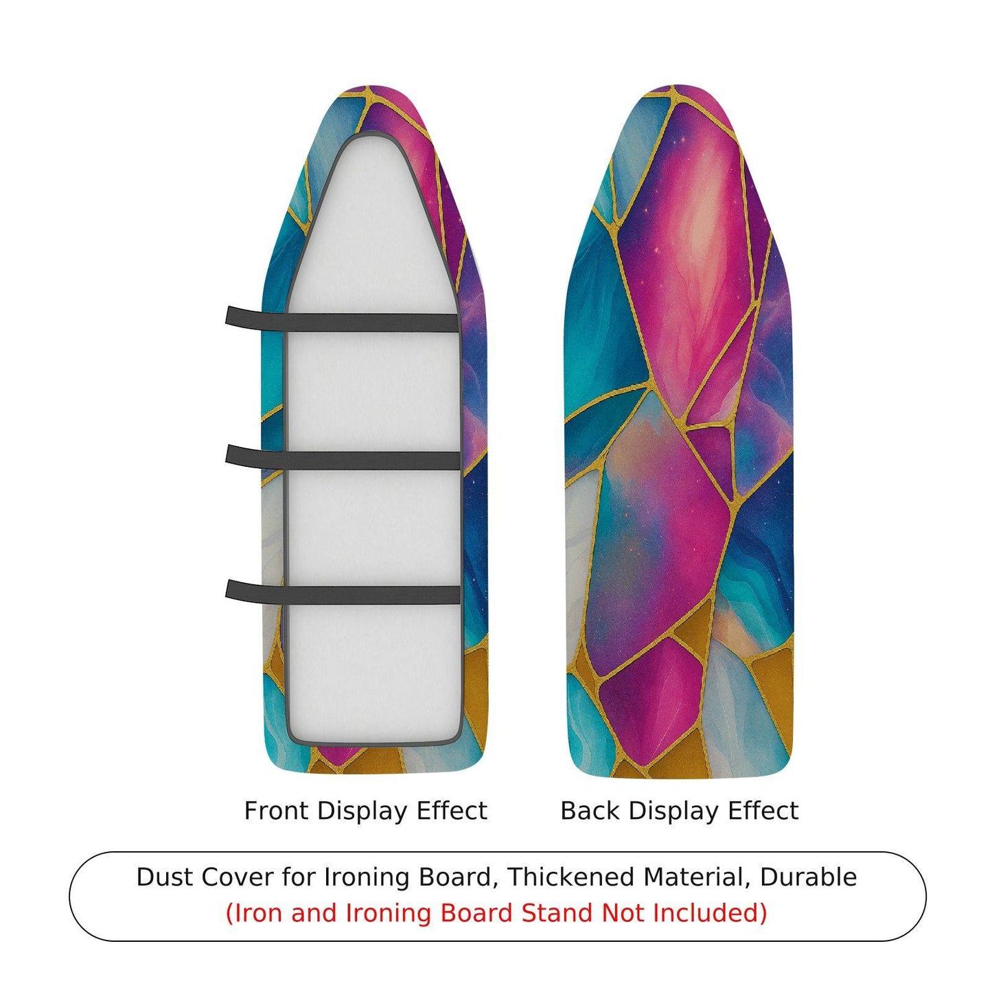 1-Piece Abstract Geometric Colorful Ironing Board Cover, Universal Size, Without Board