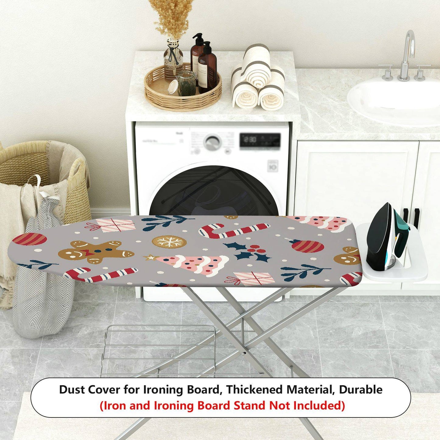 1-Piece Christmas Candy Tree Ironing Board Cover, Universal Size, Without Board