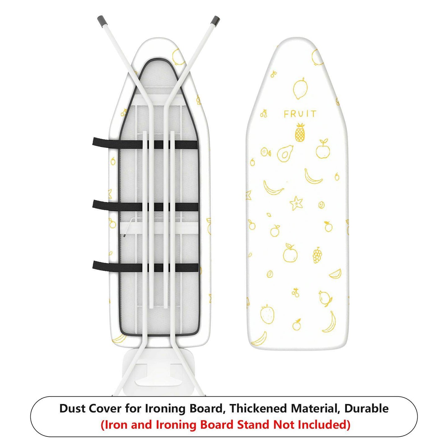 1-Piece Fruit pattern Yellow tone Decorative Ironing Board Cover, Universal Size, Without Board