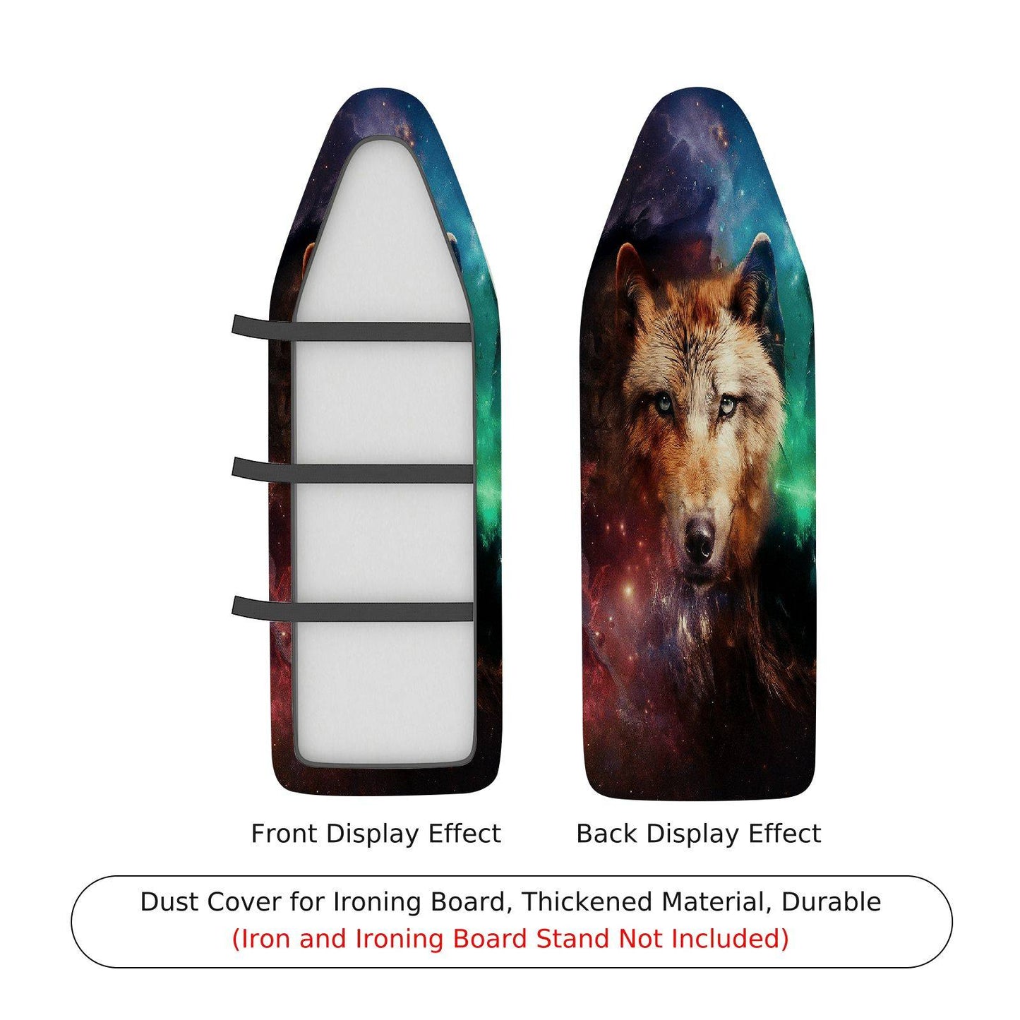1-Piece Wolves Galaxy Stars Ironing Board Cover, Universal Size, Without Board