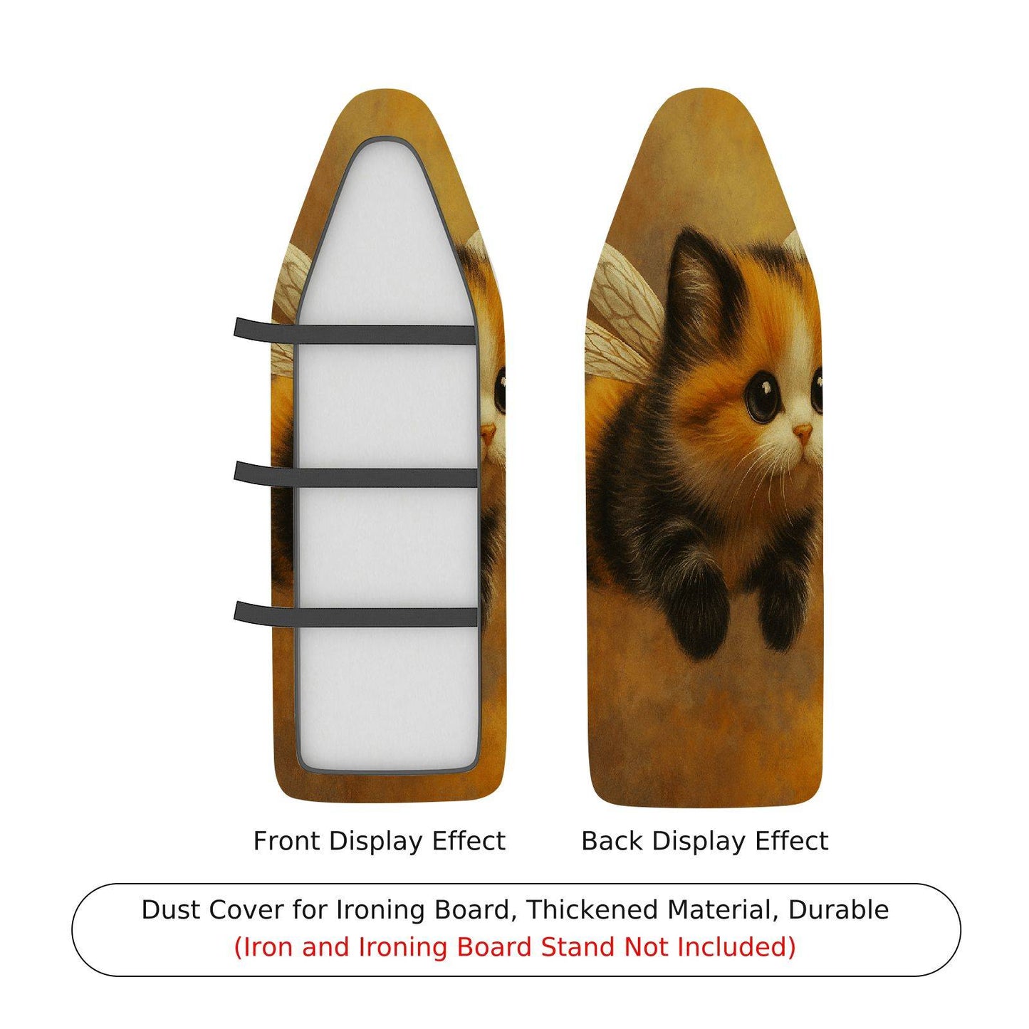 1-Piece Cute Cat Wings Artistic Ironing Board Cover, Universal Size, Without Board