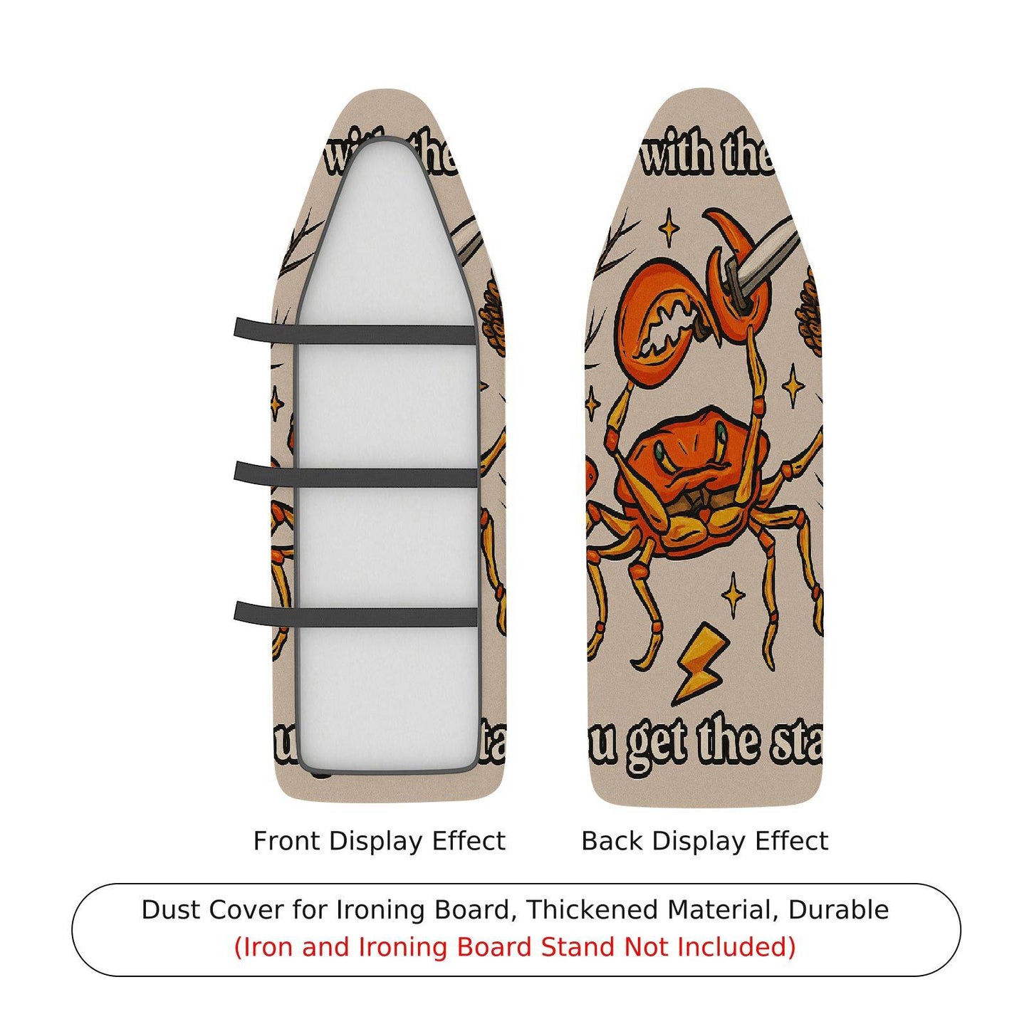 1-Piece Crab Pattern Funny Ironing Board Cover, Universal Size, Without Board