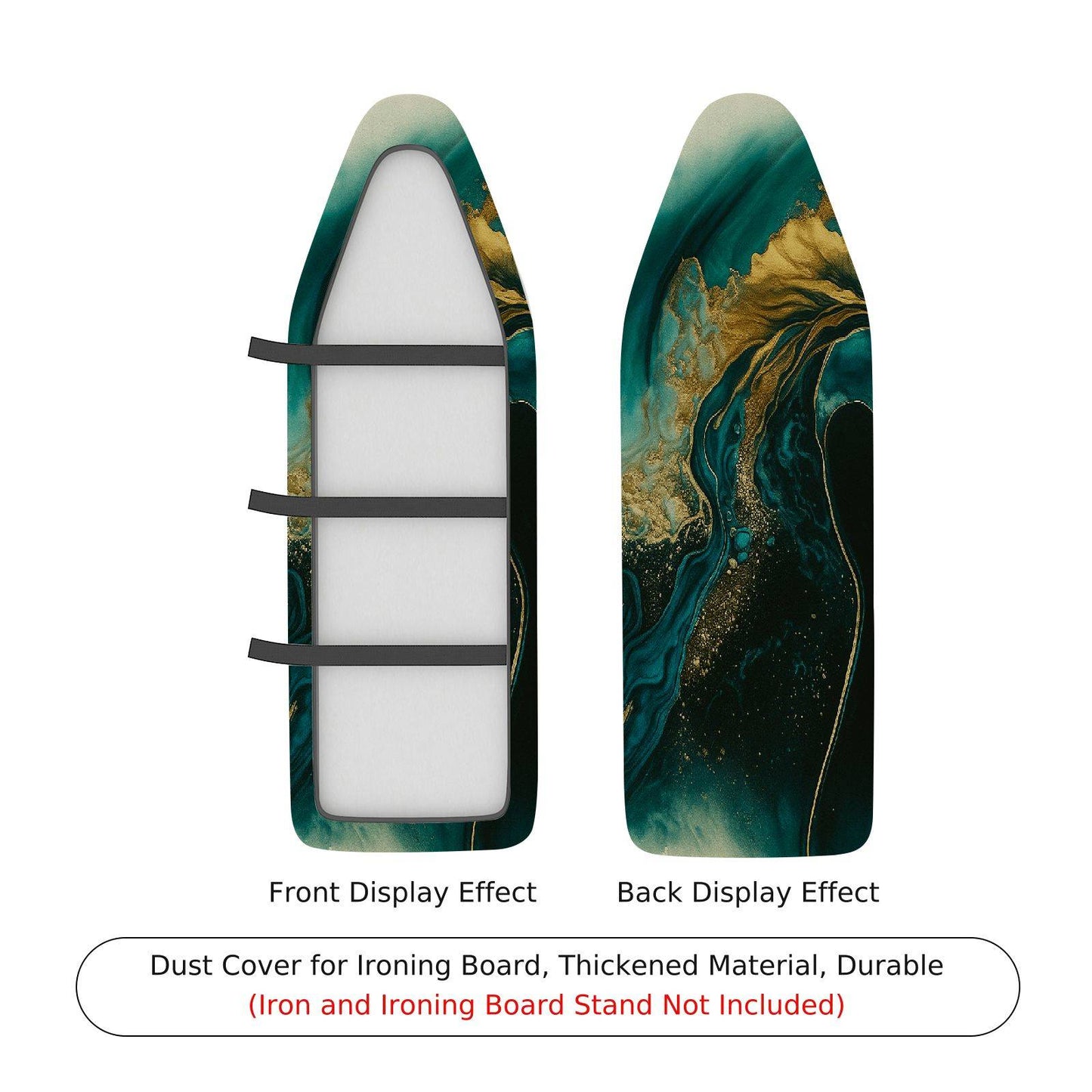1-Piece Abstract Art Elegant Waves Marble Ironing Board Cover, Universal Size, Without Board