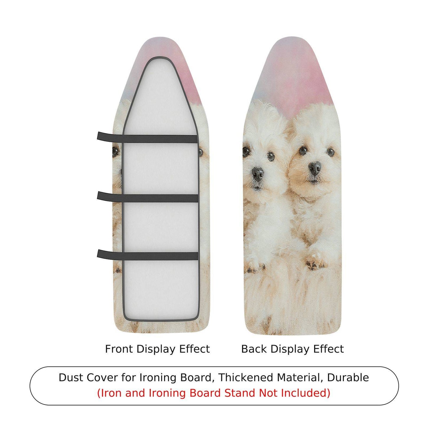 1-Piece Cute Puppy Pastel Ironing Board Cover, Universal Size, Without Board