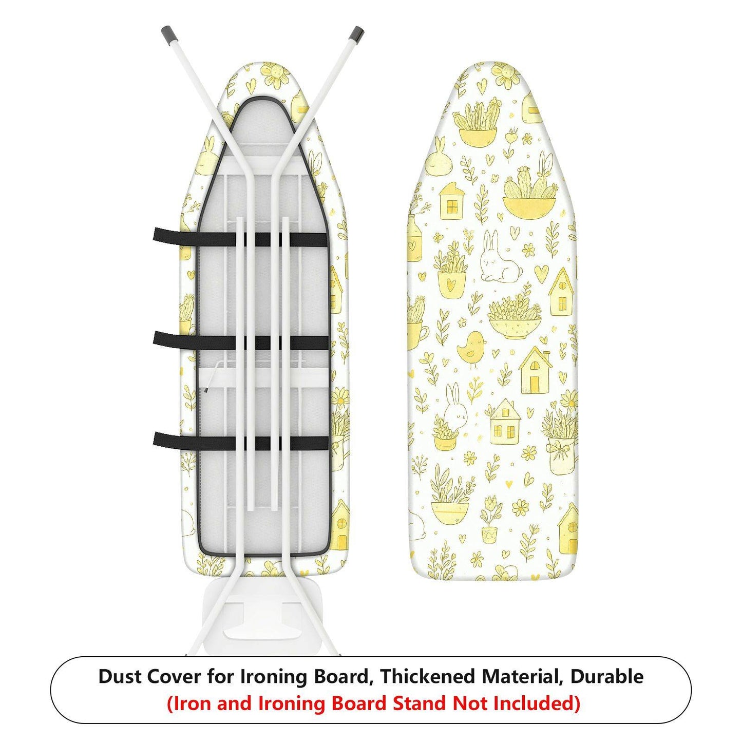 1-Piece Cute Animal Floral Nature Ironing Board Cover, Universal Size, Without Board
