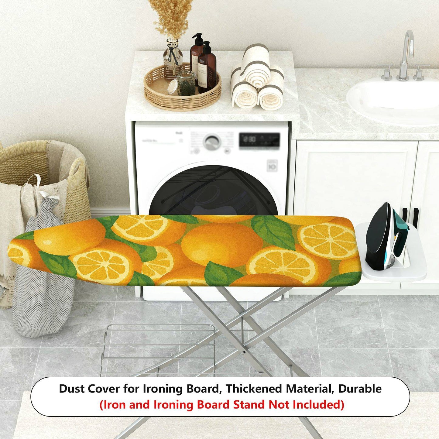 1-Piece Fruit Citrus Lemon Ironing Board Cover, Universal Size, Without Board
