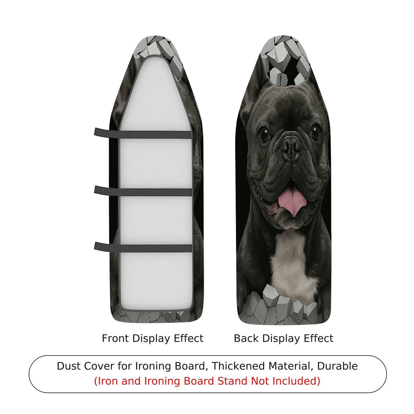 1-Piece Dog Black Cute Ironing Board Cover, Universal Size, Without Board