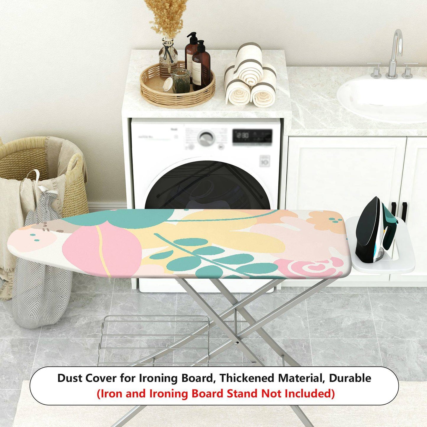 1-Piece Floral Cute Ironing Board Cover, Universal Size, Without Board