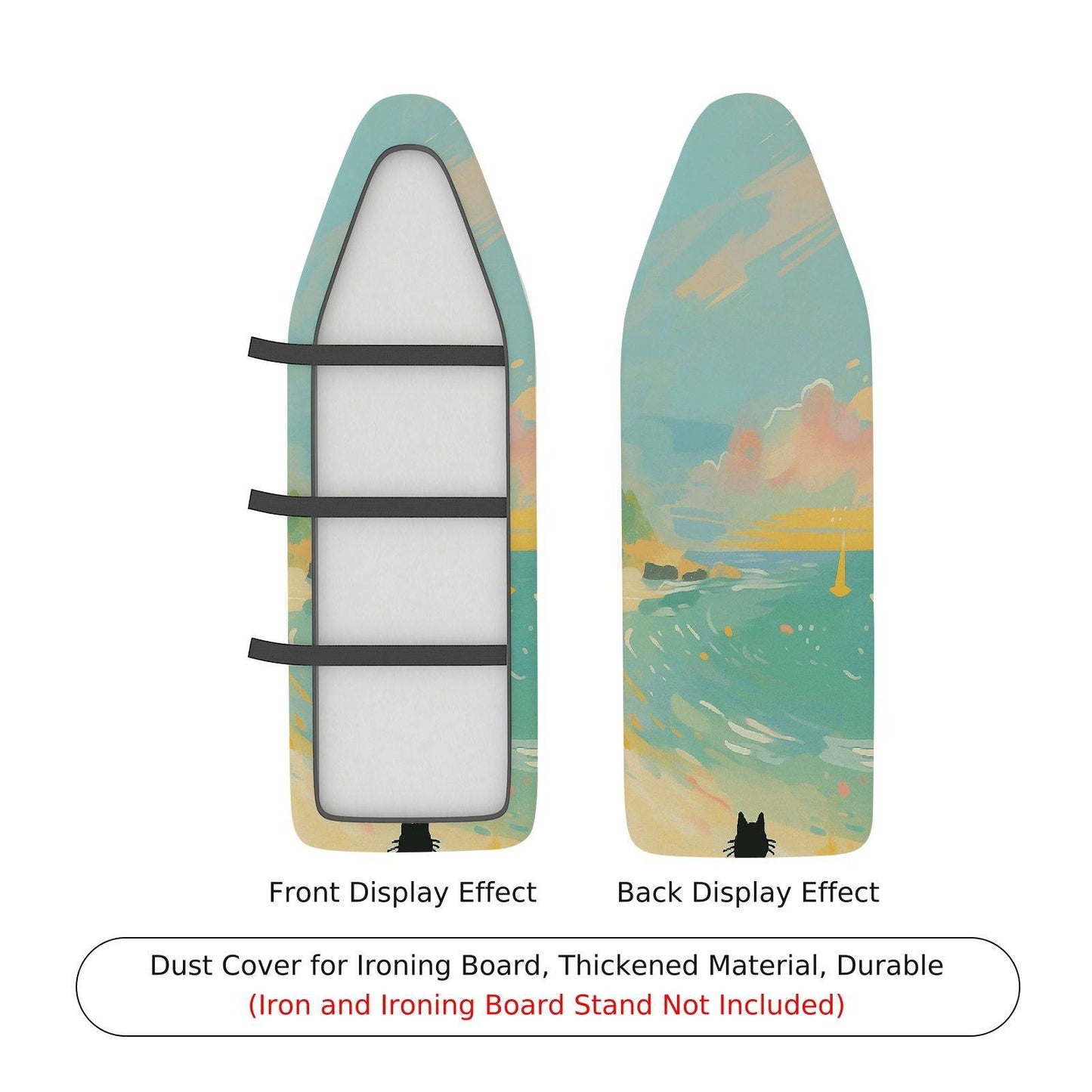 1-Piece Abstract Colorful Artistic Ironing Board Cover, Universal Size, Without Board