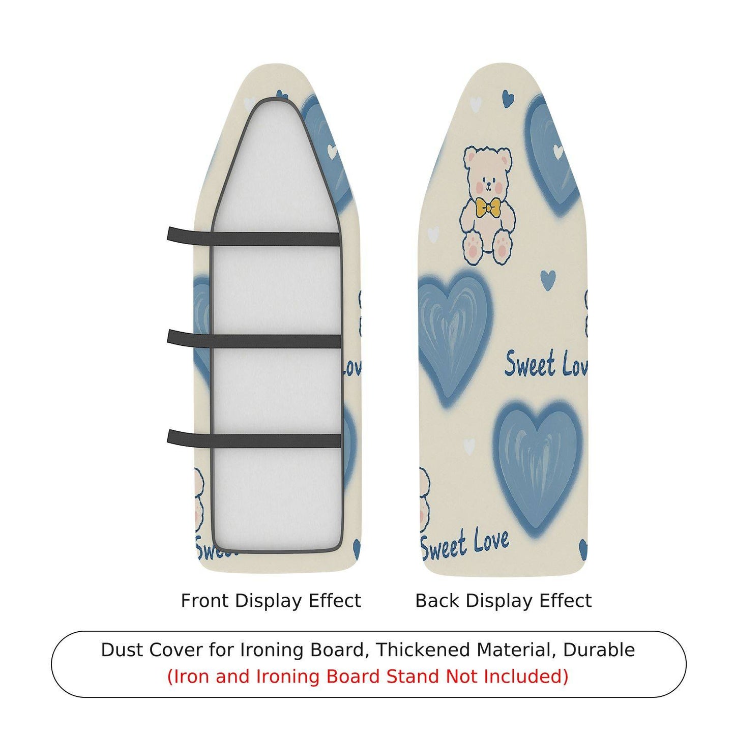 1-Piece Sweet Love Heart Cute Ironing Board Cover, Universal Size, Without Board