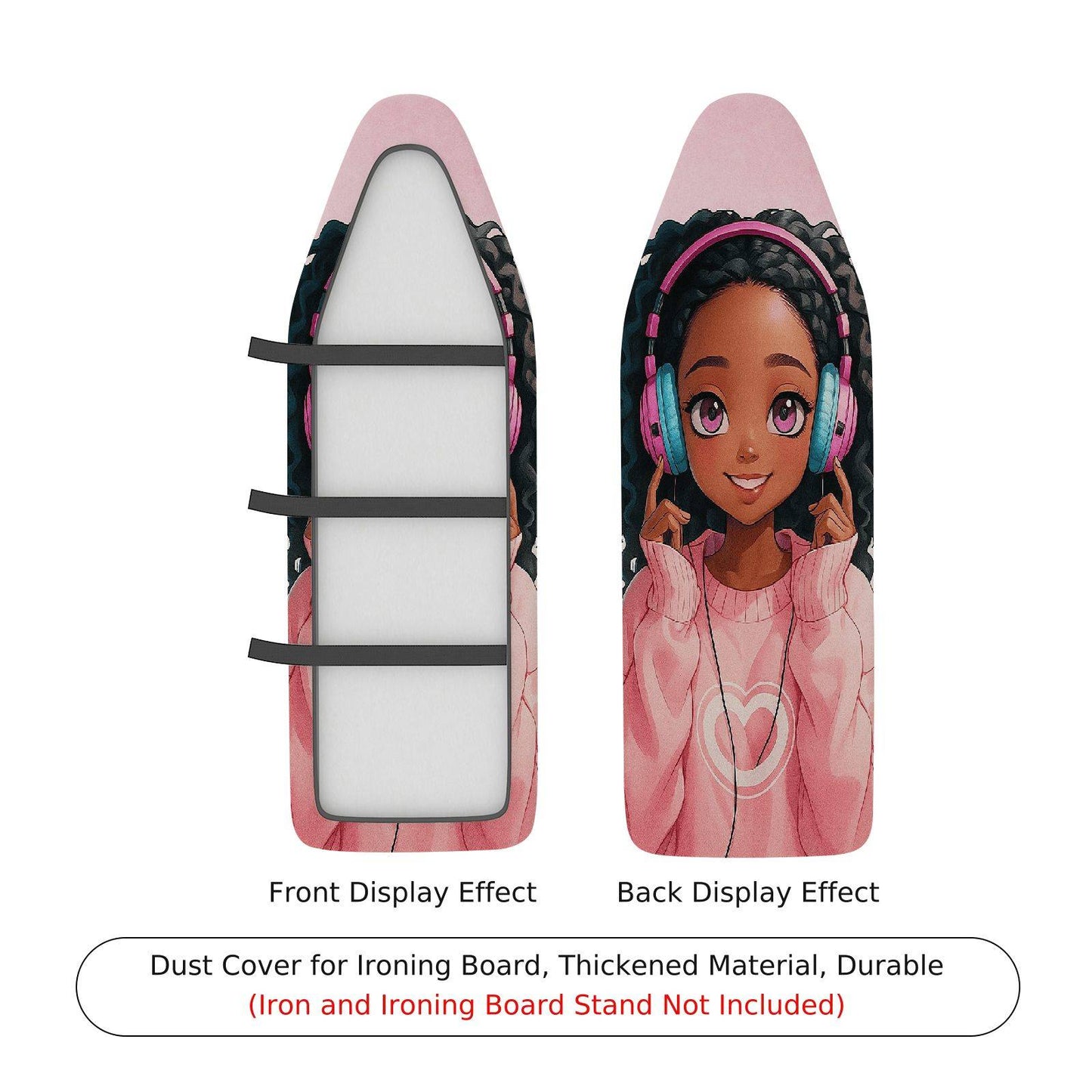 1-Piece Girl Music Fun Ironing Board Cover, Universal Size, Without Board