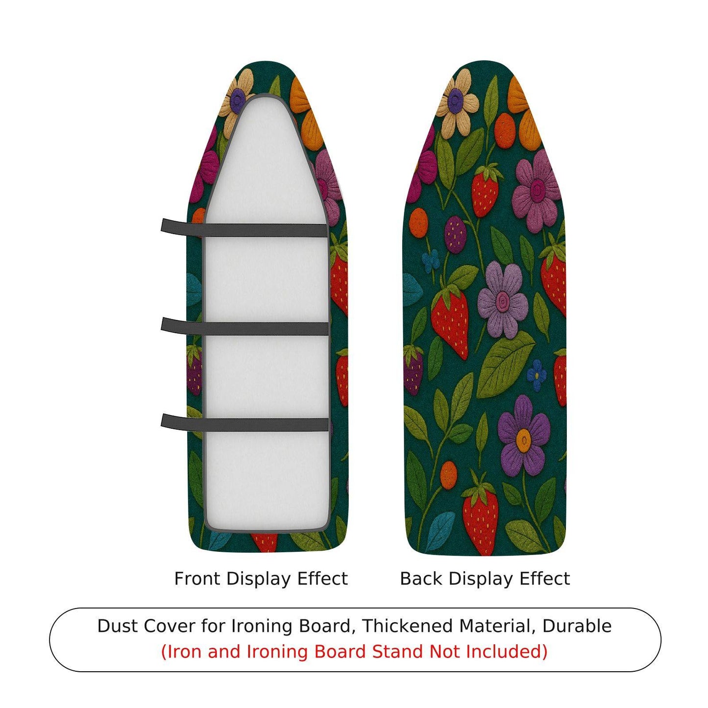 1-Piece Floral Fruit Leaf Ironing Board Cover, Universal Size, Without Board