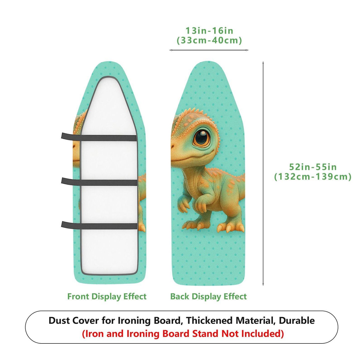 1-Piece Dinosaur  Fun  Ironing Board Cover, Universal Size, Without Board