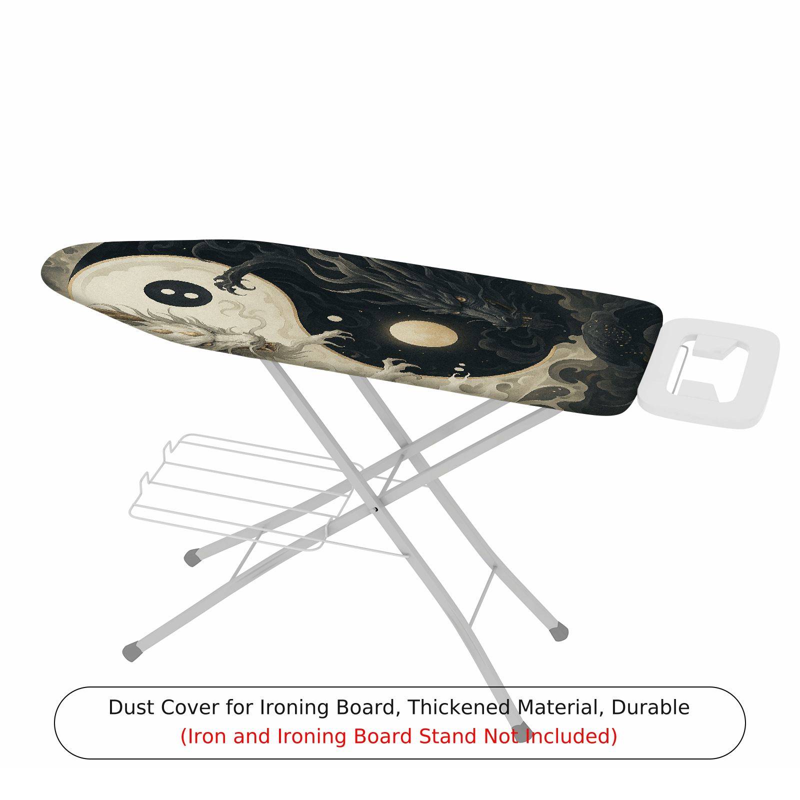 1-Piece Yin Yang Dragon Black  Ironing Board Cover, Universal Size, Without Board