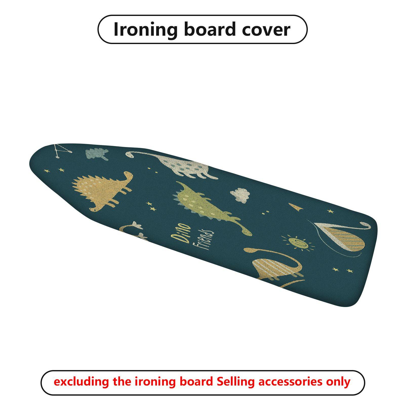 1-Piece Dinosaur  Fun  Ironing Board Cover, Universal Size, Without Board