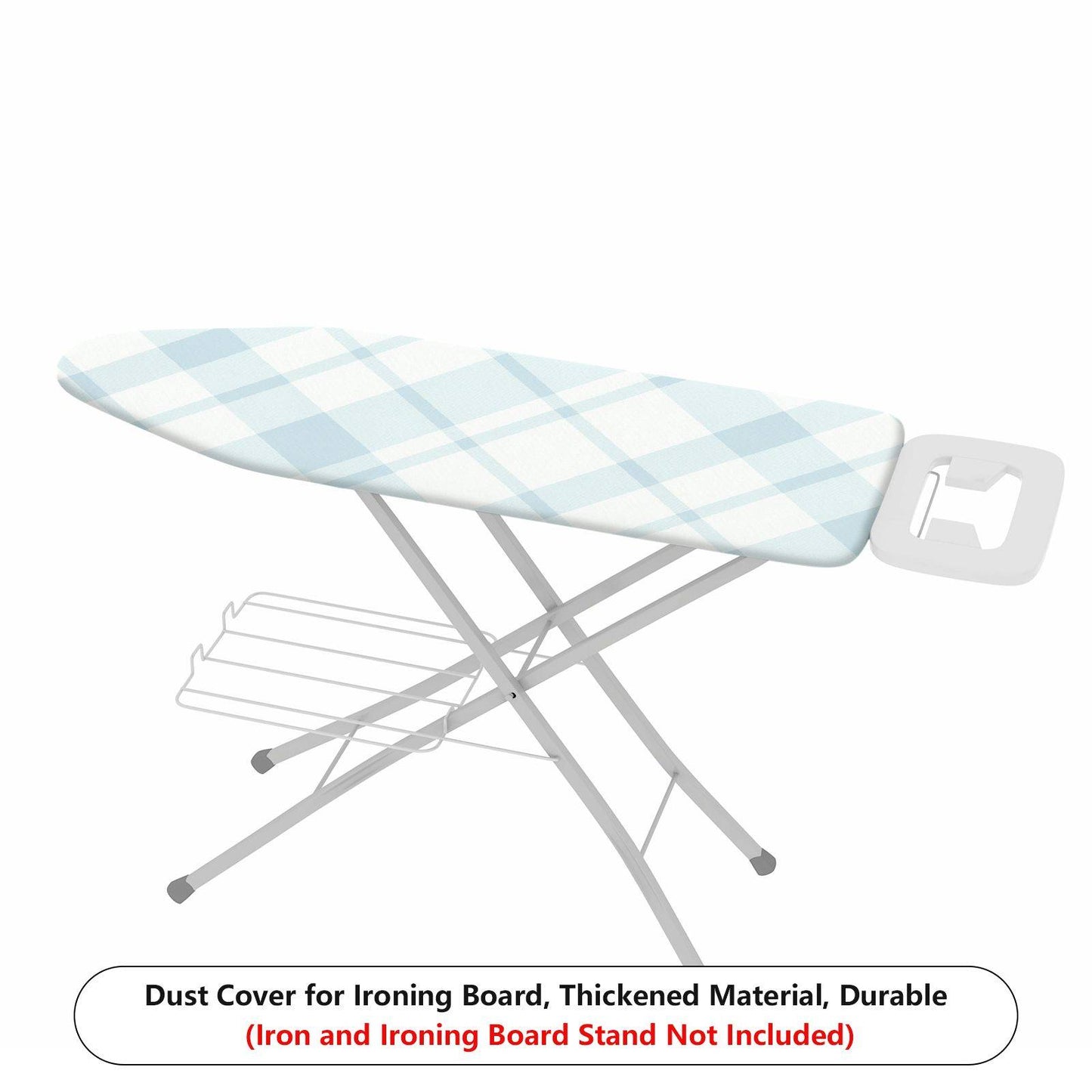 1-Piece Diamond Checkered Blue Plaid Minimalist  Ironing Board Cover, Universal Size, Without Board