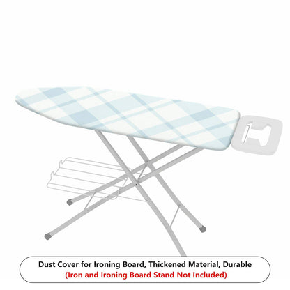 1-Piece Diamond Checkered Blue Plaid Minimalist  Ironing Board Cover, Universal Size, Without Board