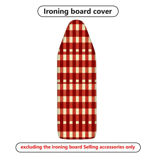 1-Piece Red Plaid Pattern Checkered  Ironing Board Cover, Universal Size, Without Board