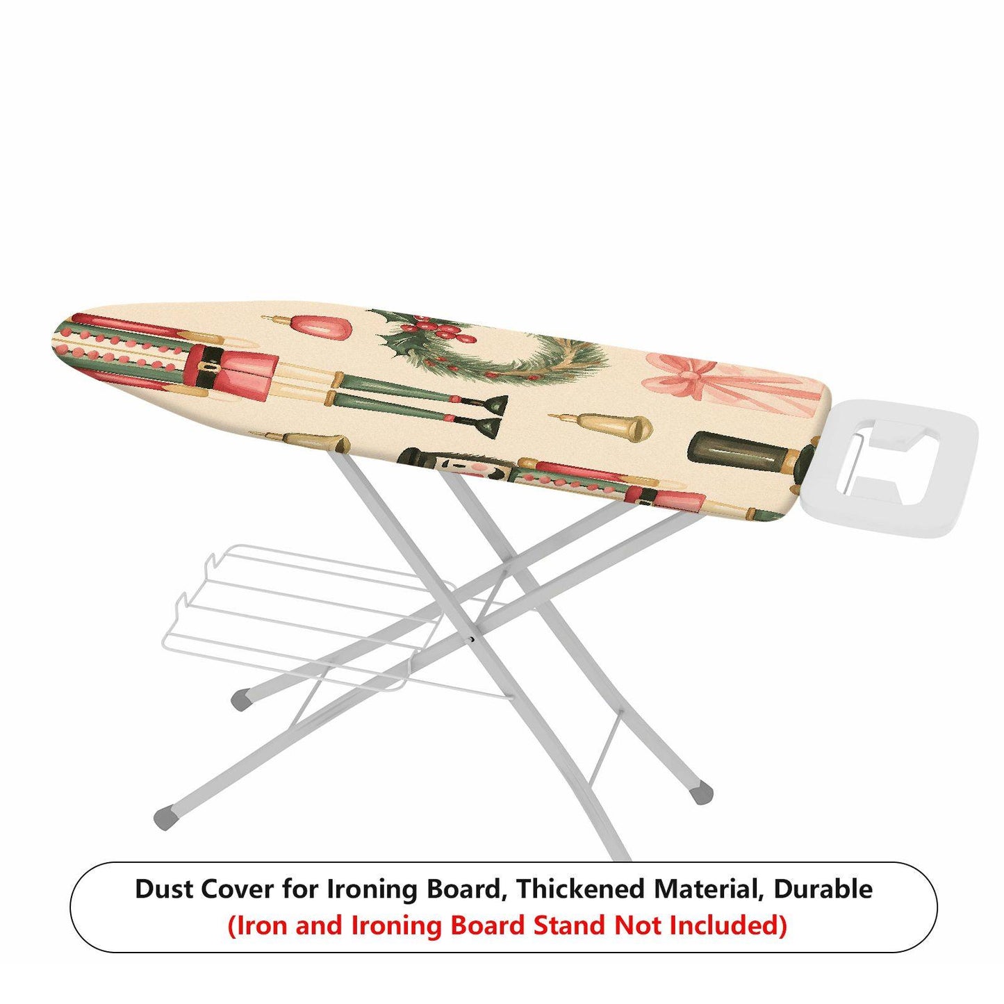 1-Piece Nutcracker Festive Christmas  Ironing Board Cover, Universal Size, Without Board