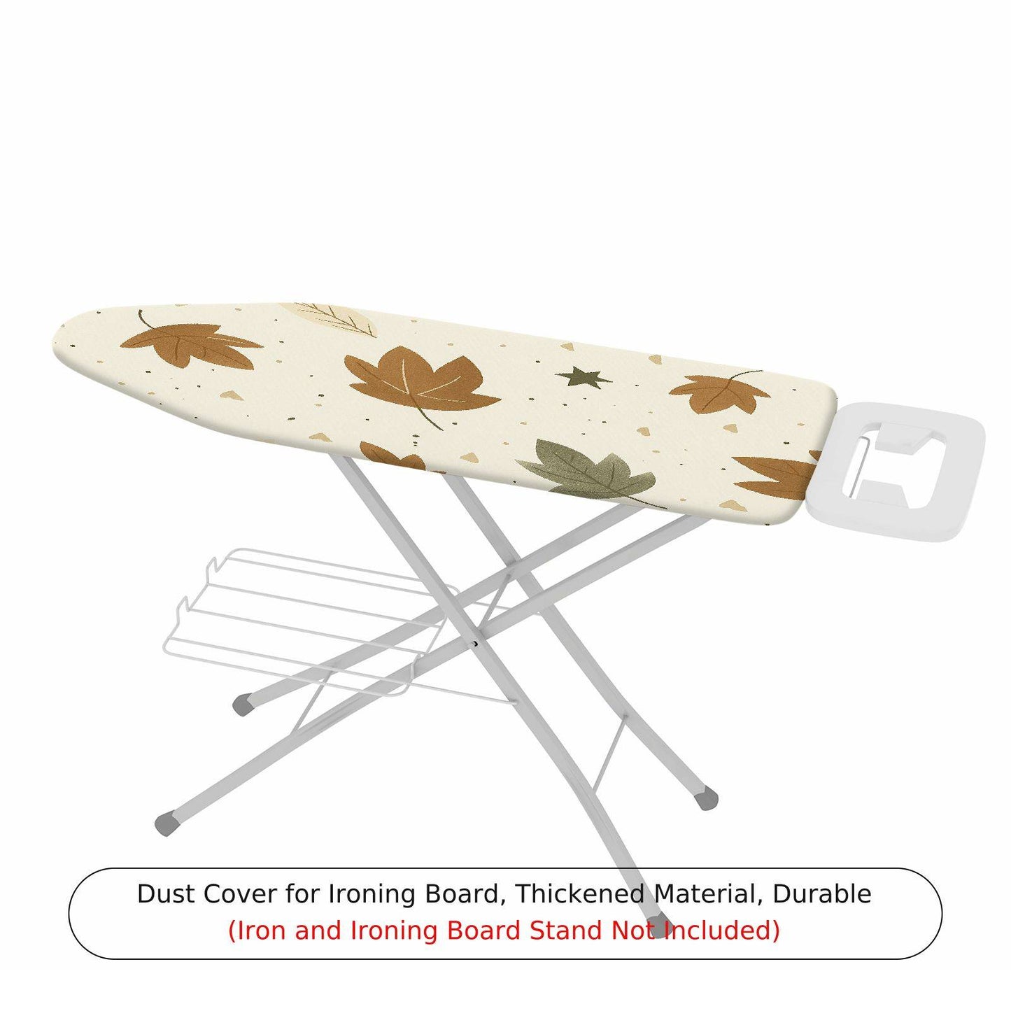 1-Piece Leaf Pattern Autumn Beige  Ironing Board Cover, Universal Size, Without Board