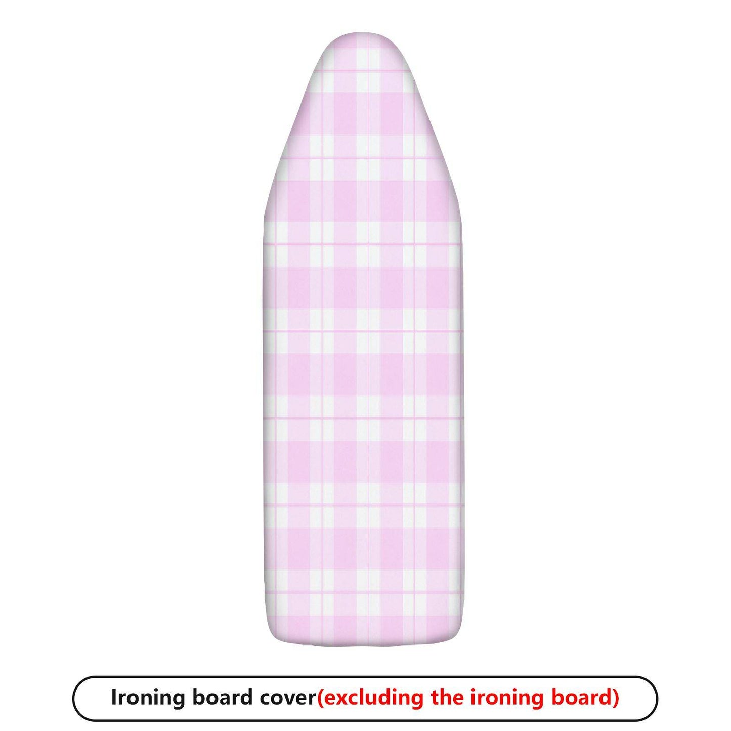 1-Piece Pink Plaid Checkered  Ironing Board Cover, Universal Size, Without Board