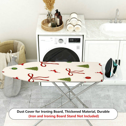 1-Piece Christmas Reindeer Ribbon  Ironing Board Cover, Universal Size, Without Board