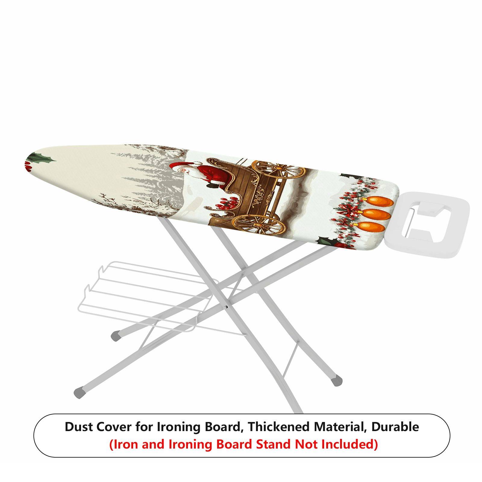 1-Piece Christmas Santa Sleigh Holiday  Ironing Board Cover, Universal Size, Without Board