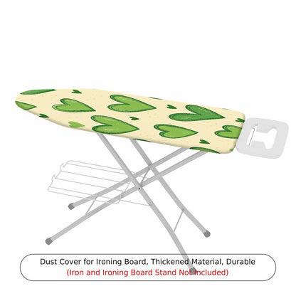 1-Piece Heart Green Beige  Ironing Board Cover, Universal Size, Without Board