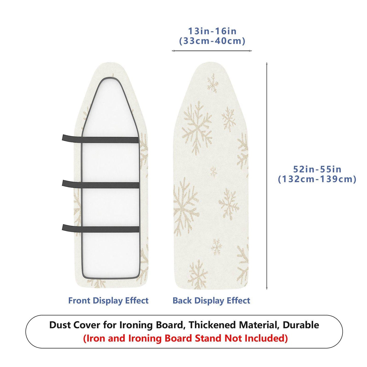 1-Piece Snowflake Winter Decoration Christmas  Ironing Board Cover, Universal Size, Without Board