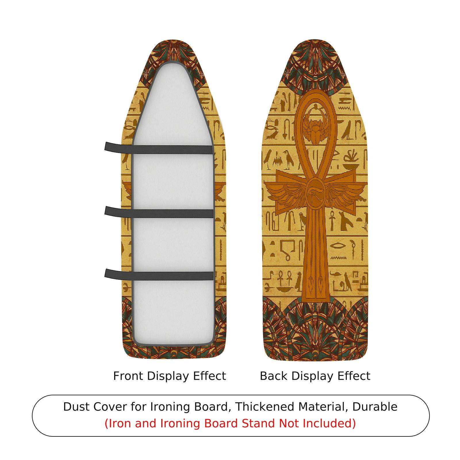 1-Piece Ancient Egyptian Ankh Hieroglyphics  Ironing Board Cover, Universal Size, Without Board