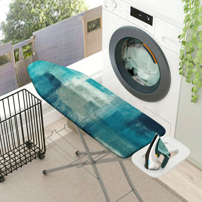 1-Piece Abstract Blue Green Artistic  Ironing Board Cover, Universal Size, Without Board