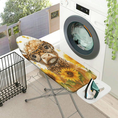 1-Piece Alpaca Sunflower Leopard  Ironing Board Cover, Universal Size, Without Board