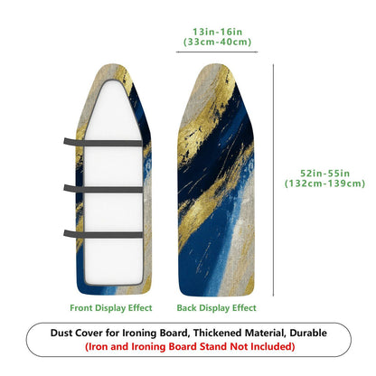 1-Piece Abstract Gold Blue Elegant  Ironing Board Cover, Universal Size, Without Board