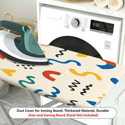 1-Piece Abstract Rainbow Geometry Color  Ironing Board Cover, Universal Size, Without Board