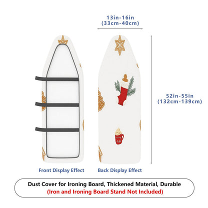 1-Piece Christmas stocking gingerbread Xmas  Ironing Board Cover, Universal Size, Without Board