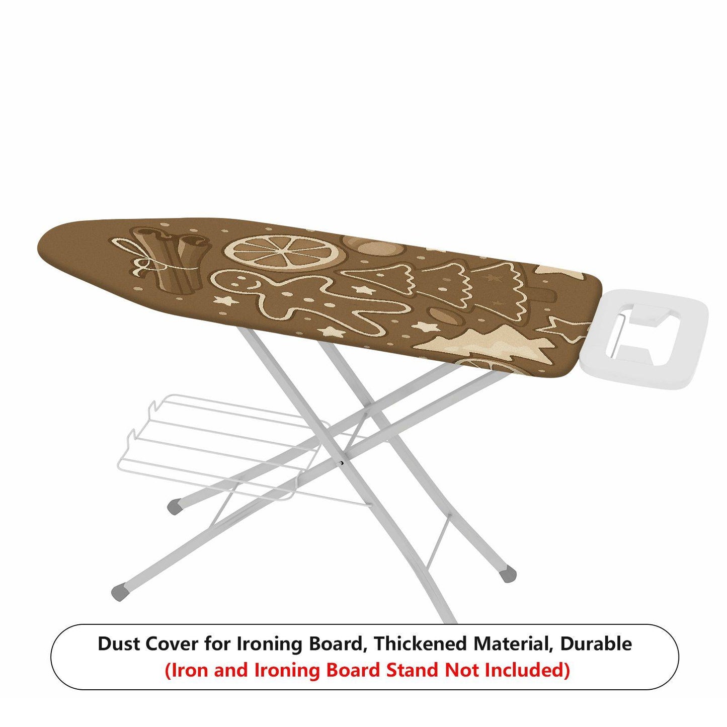 1-Piece Christmas Gingerbread Cinnamon Tree  Ironing Board Cover, Universal Size, Without Board