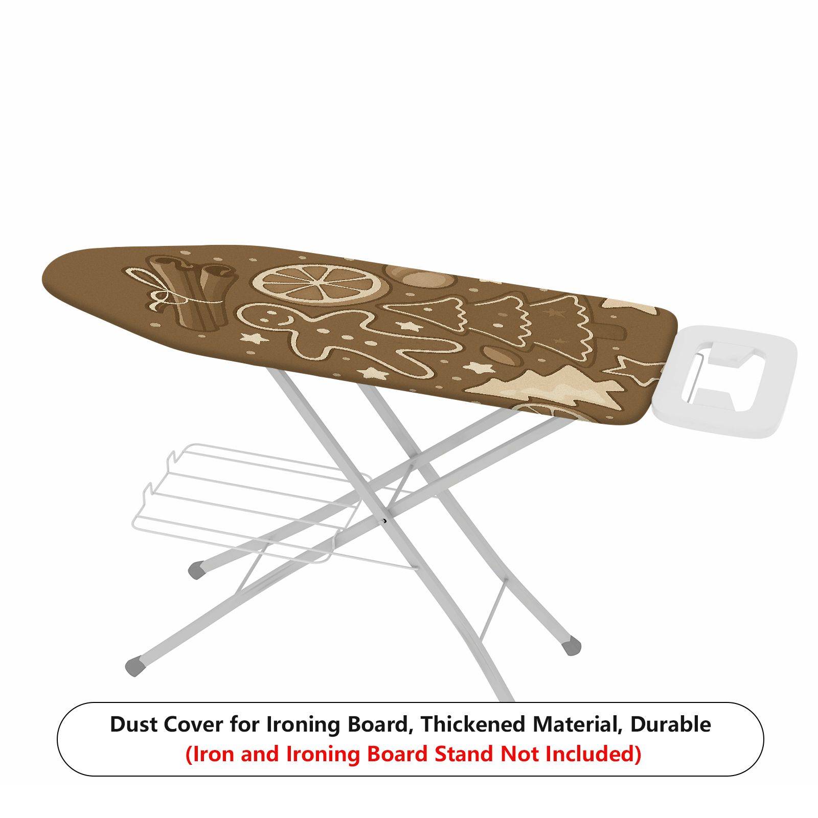 1-Piece Christmas Gingerbread Cinnamon Tree  Ironing Board Cover, Universal Size, Without Board