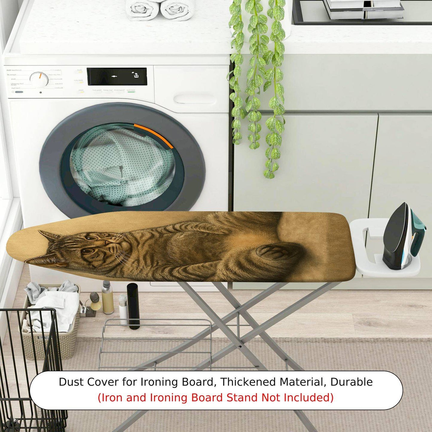 1-Piece Cat Animal Fun Art  Ironing Board Cover, Universal Size, Without Board