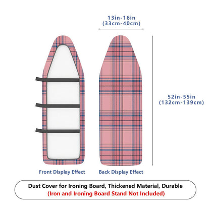 1-Piece Pink Plaid Checkered  Ironing Board Cover, Universal Size, Without Board