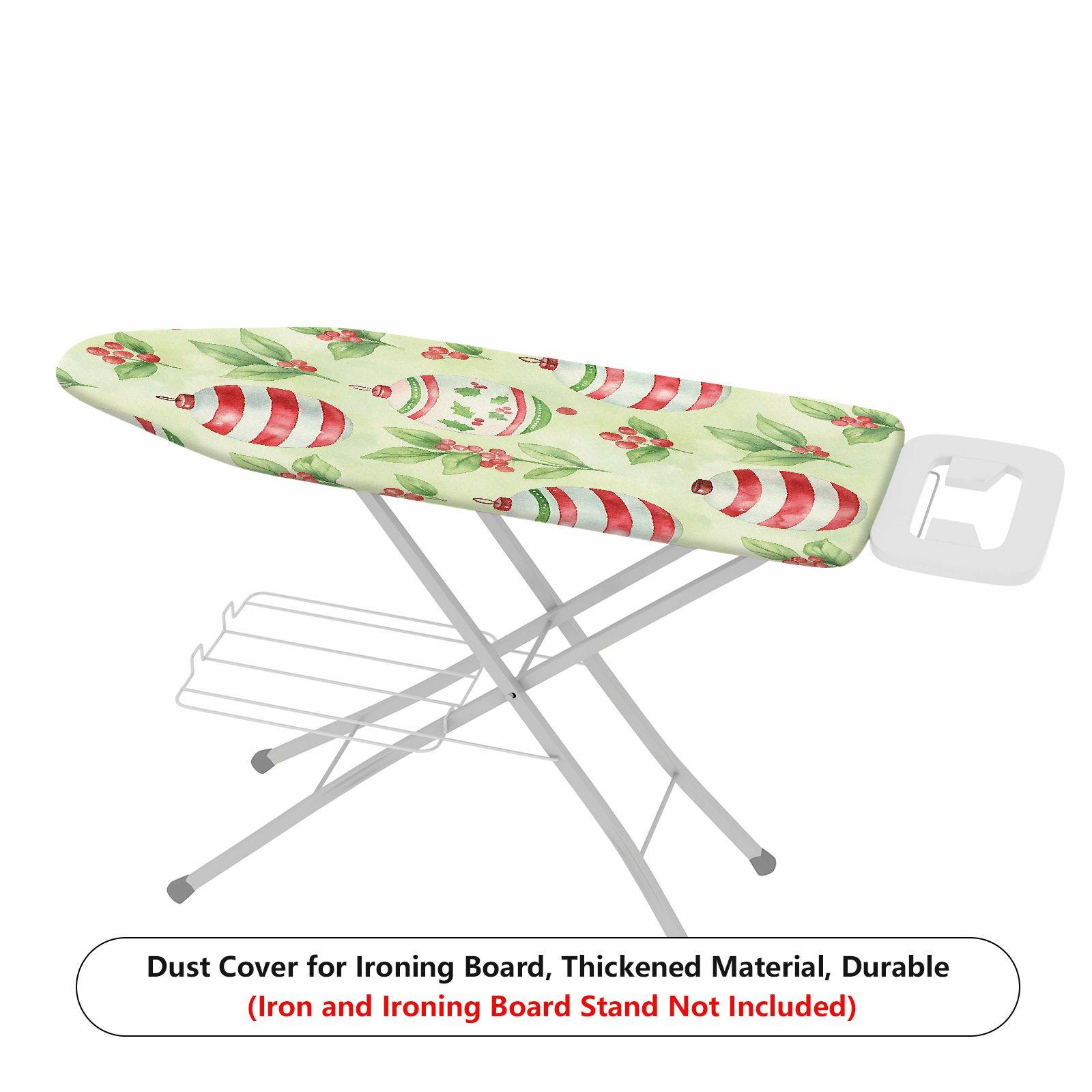 1-Piece Holiday Christmas Decorative Pattern Holly Leaves Household  Ironing Board Cover, Universal Size, Without Board