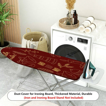 1-Piece Christmas Winter Bell  Ironing Board Cover, Universal Size, Without Board
