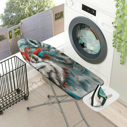 1-Piece Wolf Feather Colorful  Ironing Board Cover, Universal Size, Without Board