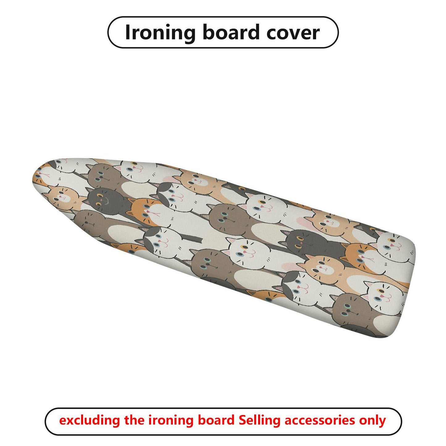 1-Piece Cat Pattern Cute Animal  Ironing Board Cover, Universal Size, Without Board