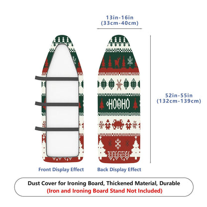 1-Piece Reindeer Christmas Snowflake  Ironing Board Cover, Universal Size, Without Board