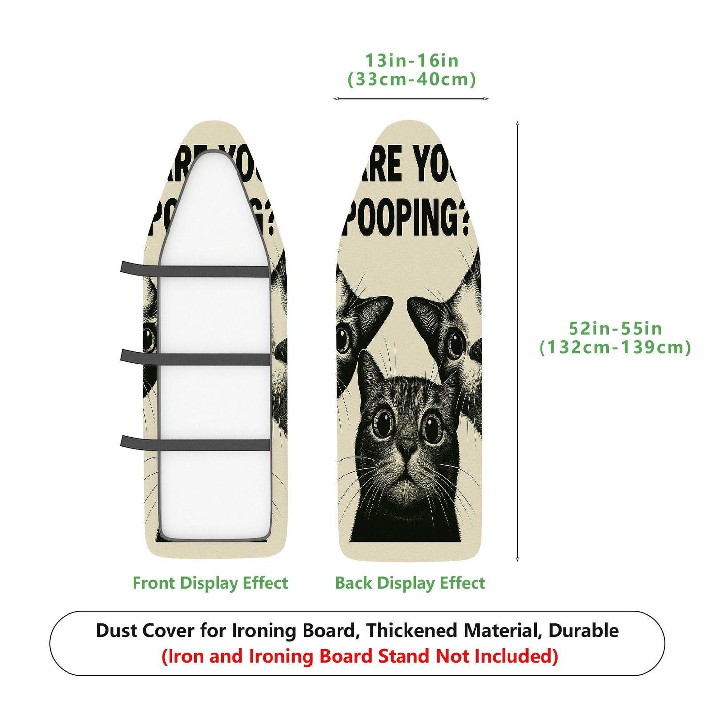 1-Piece Funny Cats Humor  Ironing Board Cover, Universal Size, Without Board