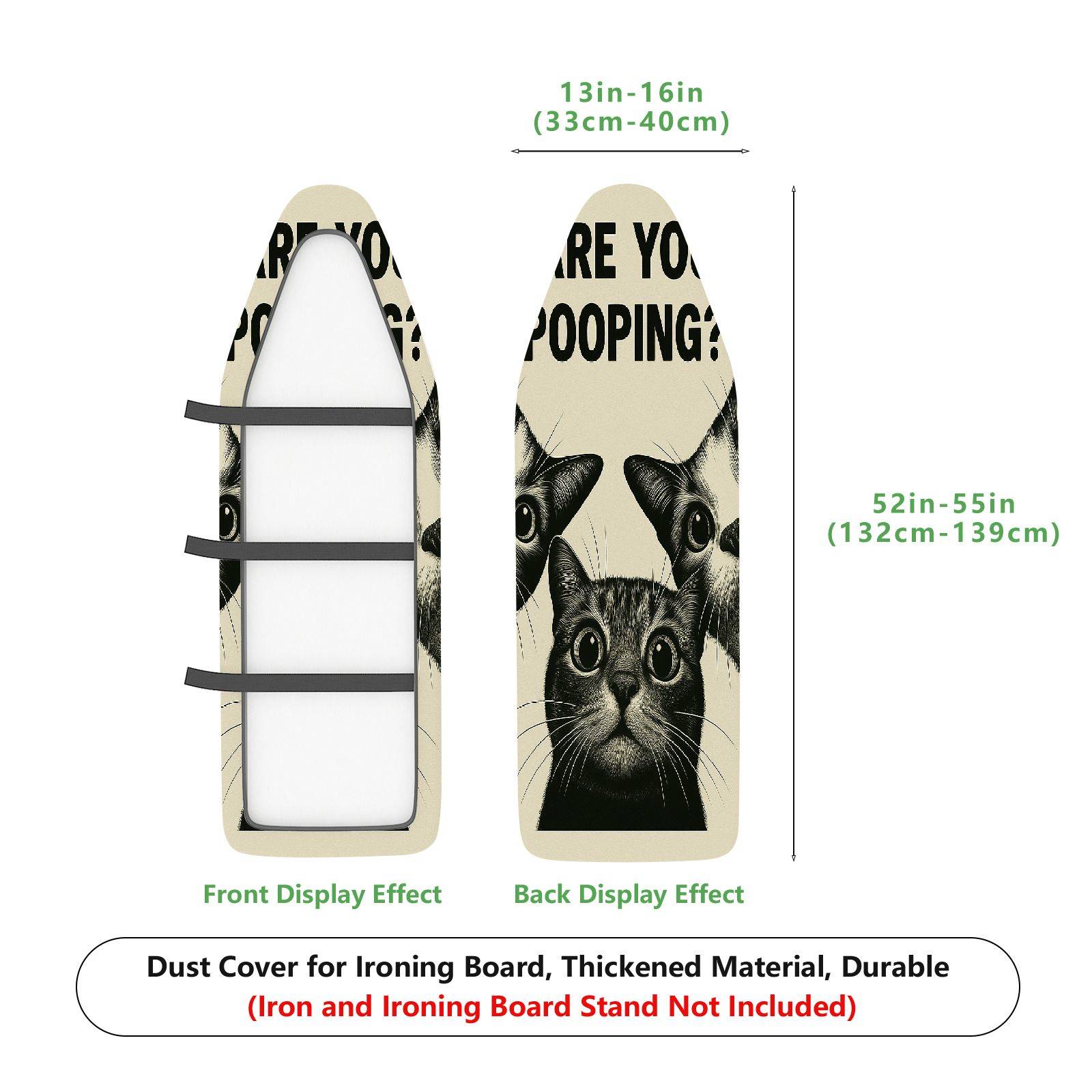 1-Piece Funny Cats Humor  Ironing Board Cover, Universal Size, Without Board