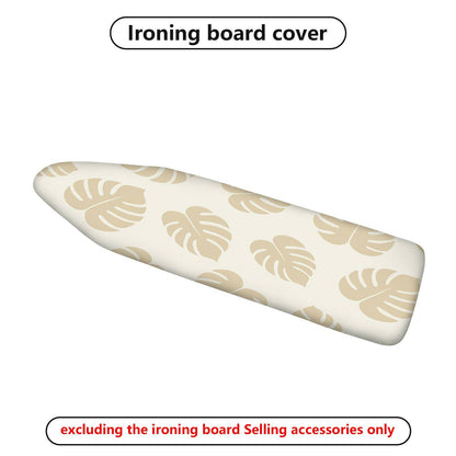 1-Piece Tropical Leaf Beige Pattern  Ironing Board Cover, Universal Size, Without Board