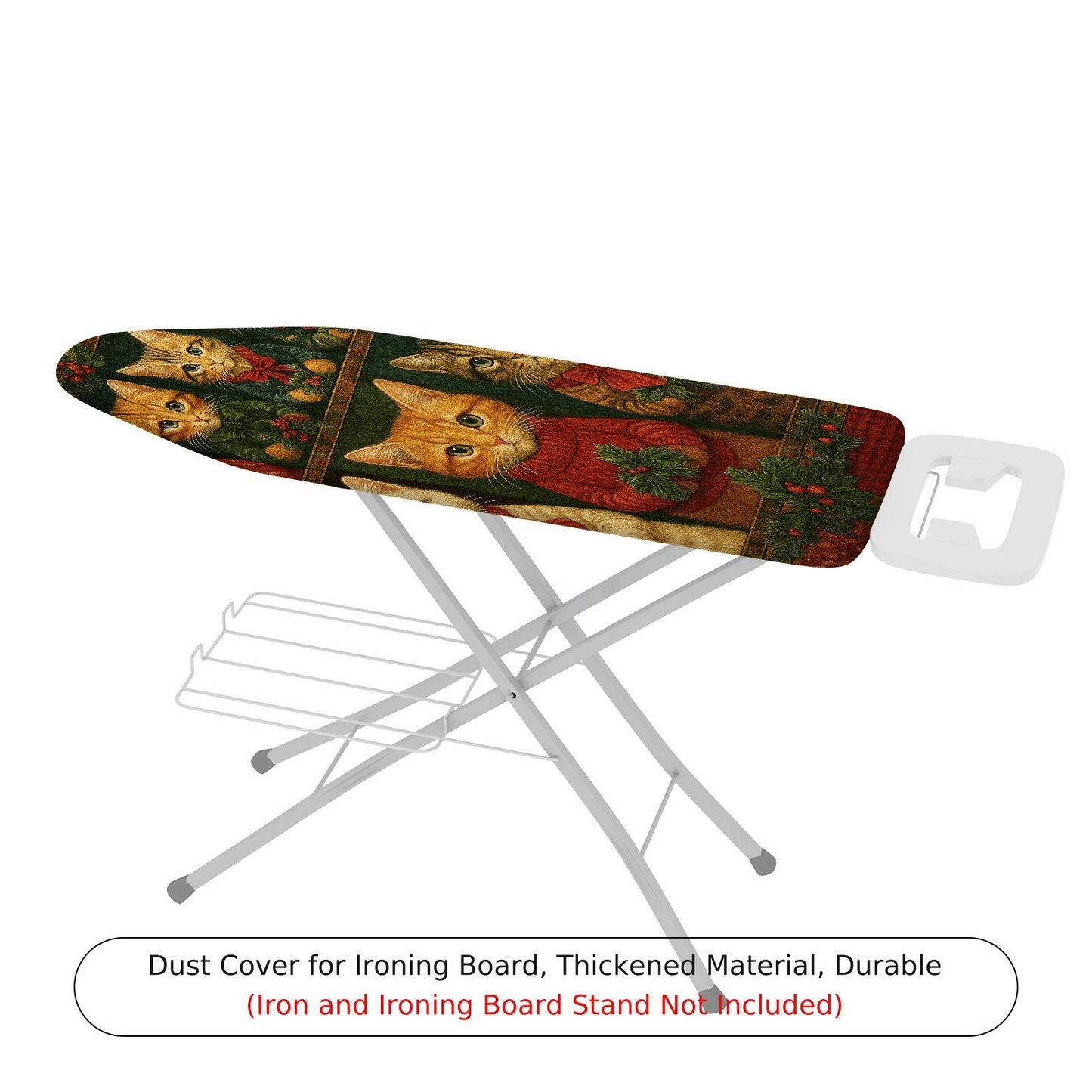 1-Piece Christmas Cat Vintage  Ironing Board Cover, Universal Size, Without Board